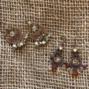 Fashion jewelry earrings (2 sets)